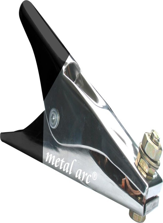 مشبك أرضي من الفولاذ المقاوم للصدأ شديد التحمل من METAL ARC ISI مع فكوك فولاذية مطلية بالنحاس وأغطية مقابض معزولة بالمطاط سلسلة ECM01 - ECH401i - 400 أمبير (عبوة من 5) - Image 2